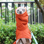 Winter Dog Outer Orange Quilted Turtle Collar Dog Coat Warm Italian Greyhound Adjustable Cotton Whippet