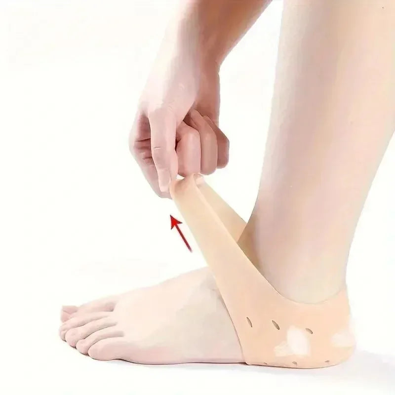 2PCS Heel Cushion Gel Heel Protector for Plantar Fasciitis Achilles Tendonitis Bone Spur Aching Feet Relieve Pain Pedicure Tools