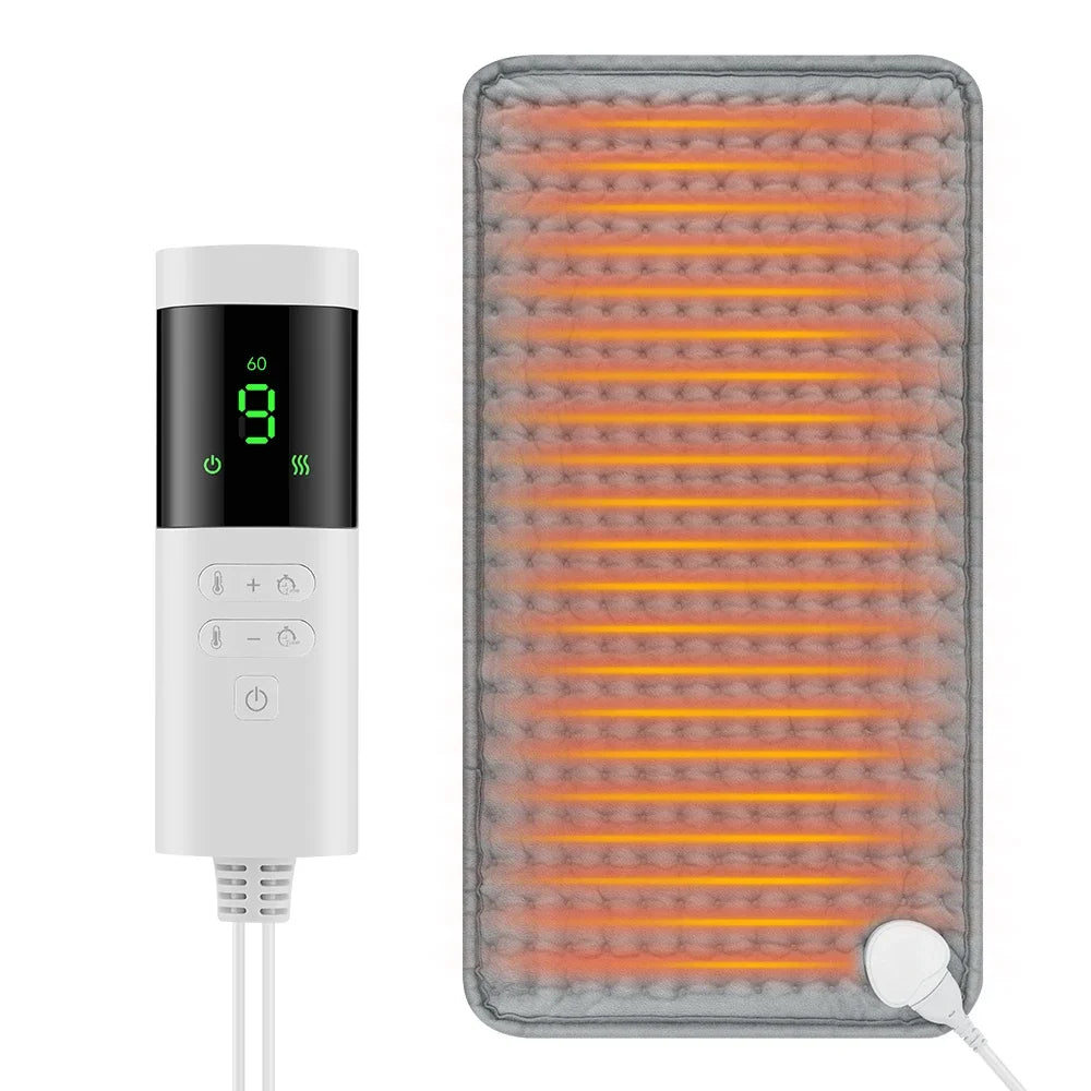 30X60Cm Electric Heating Pad Soft Fabric Washable Pads Back Belly 9-Gear Levels Warm Cushion Winter Warm Blanket for Home Office