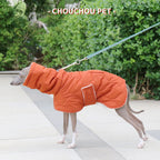 Winter Dog Outer Orange Quilted Turtle Collar Dog Coat Warm Italian Greyhound Adjustable Cotton Whippet
