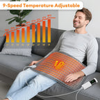 30X60Cm Electric Heating Pad Soft Fabric Washable Pads Back Belly 9-Gear Levels Warm Cushion Winter Warm Blanket for Home Office