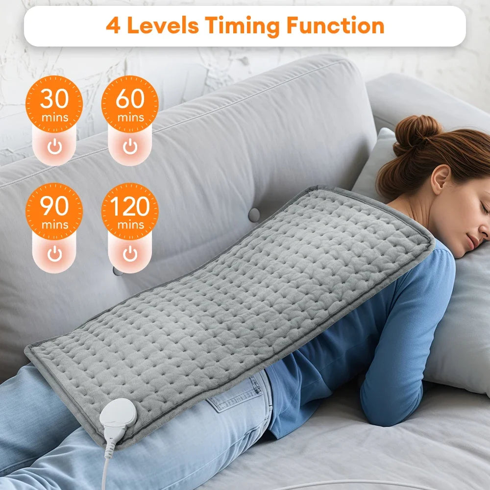 30X60Cm Electric Heating Pad Soft Fabric Washable Pads Back Belly 9-Gear Levels Warm Cushion Winter Warm Blanket for Home Office