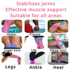 Sports Waterproof Kinesiology Tape Stickers Athletic Bandage Protector Strapping Pain Relief Tennis Gym