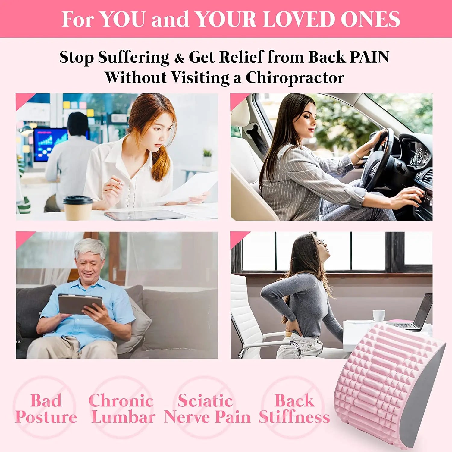 Lower Back Pain Back Stretcher Pillow 