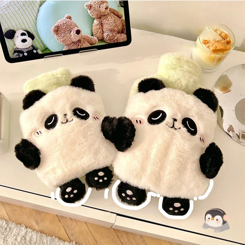 Kawaii Insulation Hot Water Bottle Plush Rubber Hand and Foot Belly Warmer Explosion-Proof Hot Water Bag for Women Period Cute