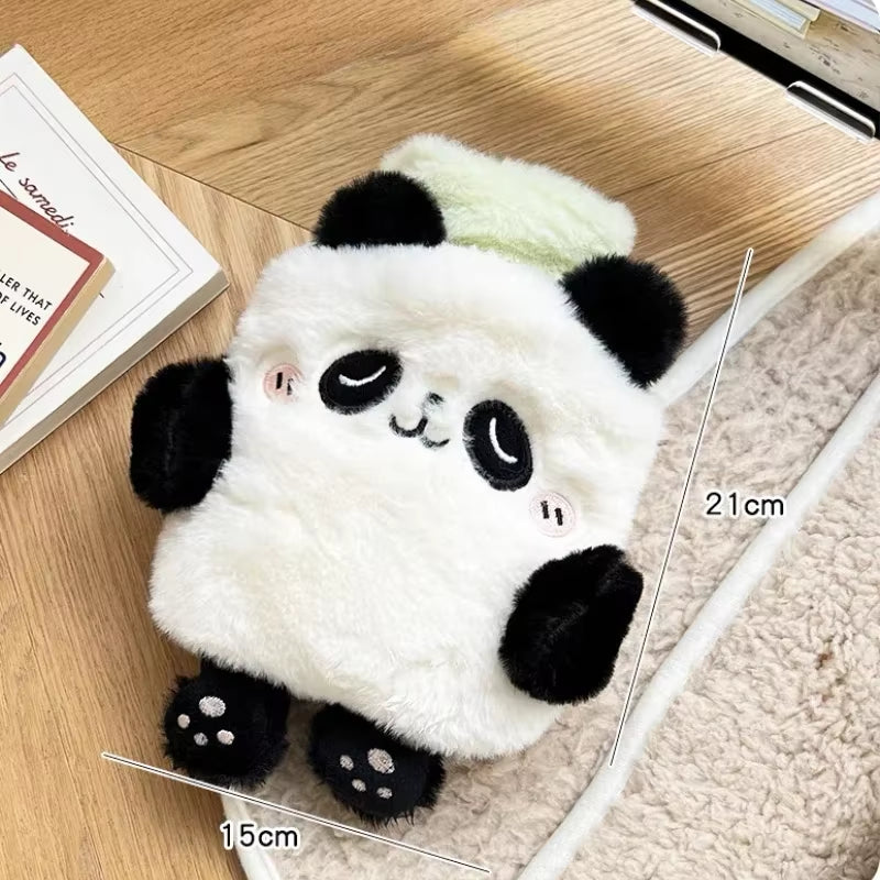 Kawaii Insulation Hot Water Bottle Plush Rubber Hand and Foot Belly Warmer Explosion-Proof Hot Water Bag for Women Period Cute