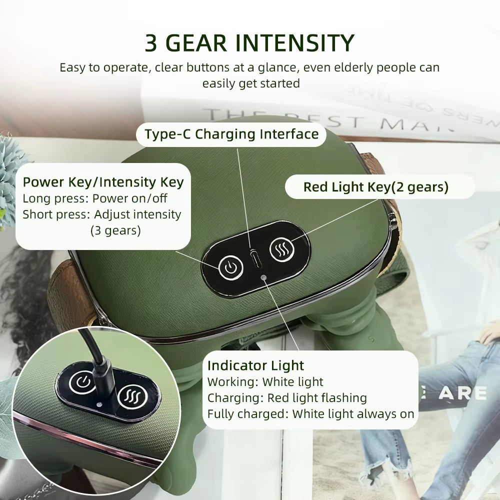 Bionic Finger Neck Shoulder Massager Wireless Neck Cervical Trapezius Kneading Massage Shawl Brushless Motor Neck Masajeador
